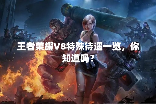 王者荣耀V8特殊待遇一览，你知道吗？
