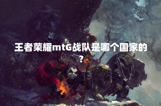 王者荣耀mtG战队是哪个国家的？