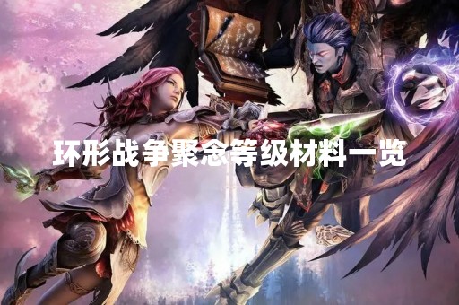 环形战争聚念等级材料一览