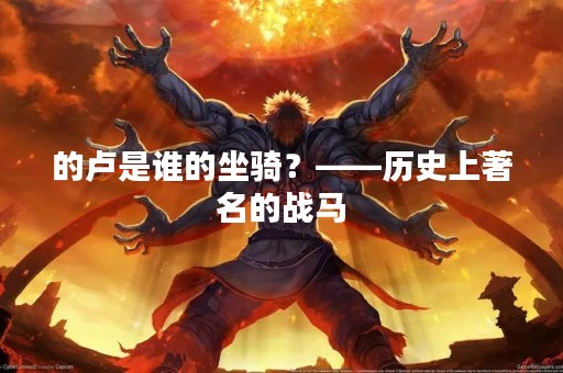 的卢是谁的坐骑？——历史上著名的战马