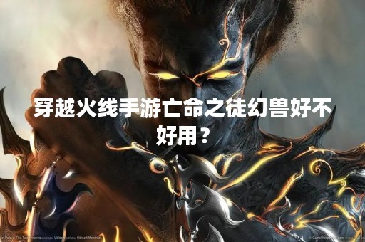 穿越火线手游亡命之徒幻兽好不好用？