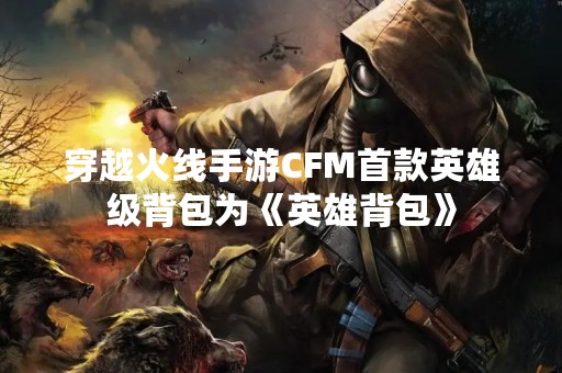穿越火线手游CFM首款英雄级背包为《英雄背包》