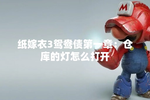 纸嫁衣3鸳鸯债第一章：仓库的灯怎么打开
