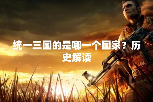 统一三国的是哪一个国家？历史解读
