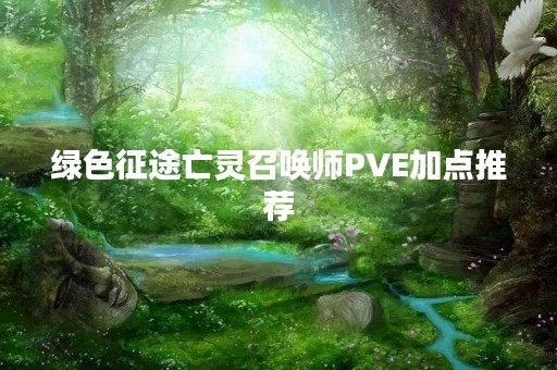 绿色征途亡灵召唤师PVE加点推荐