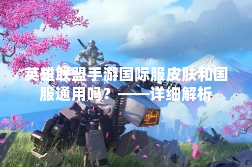 英雄联盟手游国际服皮肤和国服通用吗？——详细解析