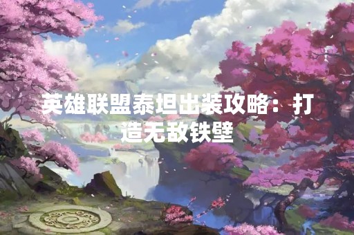 英雄联盟泰坦出装攻略：打造无敌铁壁