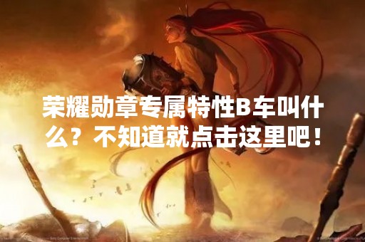 荣耀勋章专属特性B车叫什么？不知道就点击这里吧！