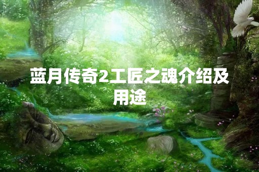 蓝月传奇2工匠之魂介绍及用途