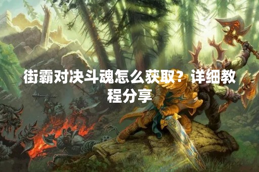 街霸对决斗魂怎么获取？详细教程分享