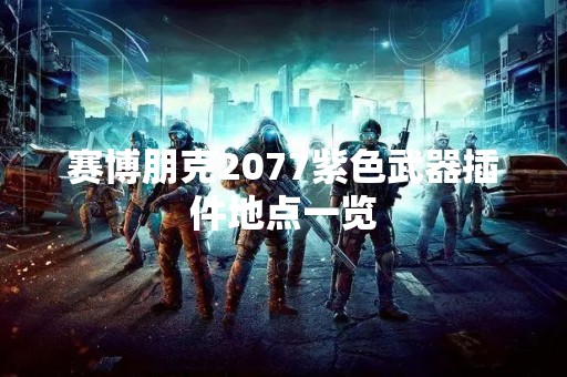 赛博朋克2077紫色武器插件地点一览