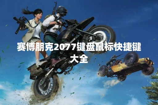 赛博朋克2077键盘鼠标快捷键大全