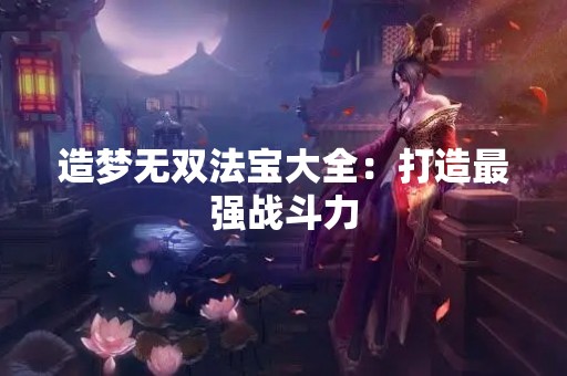 造梦无双法宝大全：打造最强战斗力