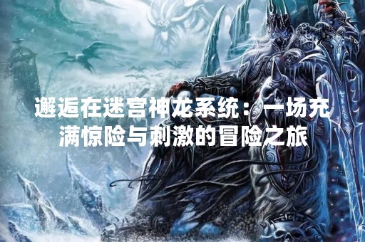 邂逅在迷宫神龙系统：一场充满惊险与**的冒险之旅