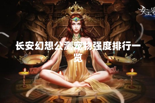 长安幻想公测宠物强度排行一览