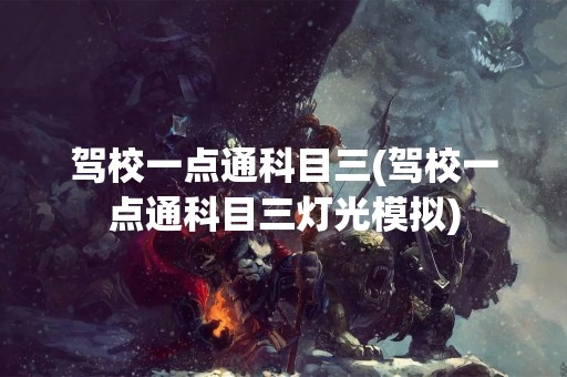 驾校一点通科目三(驾校一点通科目三灯光模拟) 驾校一点通科目三(驾校一点通科目三灯光模拟)