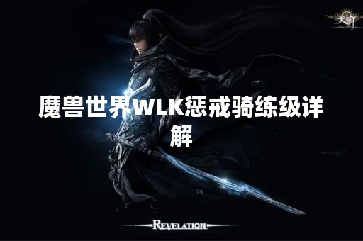 魔兽世界WLK惩戒骑练级详解