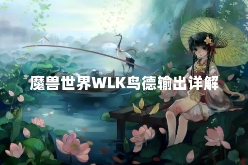 魔兽世界WLK鸟德输出详解