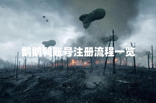 鹅鹅鸭账号注册流程一览