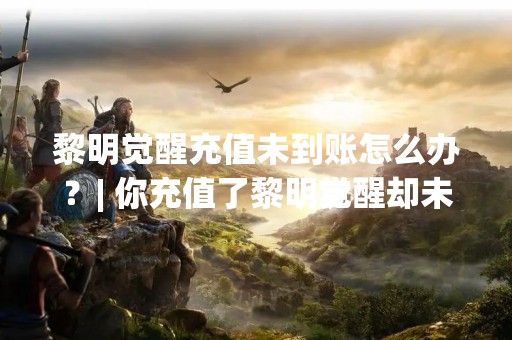 黎明觉醒充值未到账怎么办？| 你充值了黎明觉醒却未收到到账通知？这时候，你需要冷静下来，按照下面的步骤处理，以确保你的充值金额能够及时到账。
