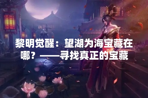 黎明觉醒：望湖为海宝藏在哪？——寻找真正的宝藏