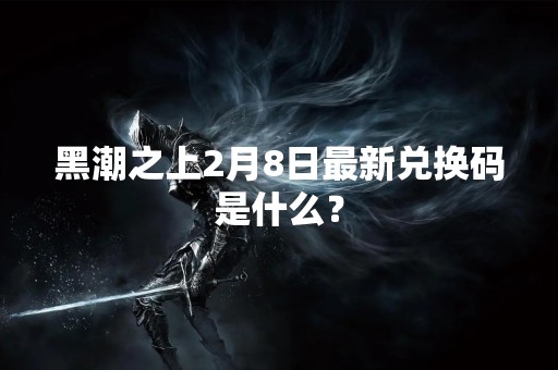 黑潮之上2月8日最新兑换码是什么？