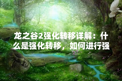 龙之谷2强化转移详解：什么是强化转移，如何进行强化转移，强化转移的注意事项