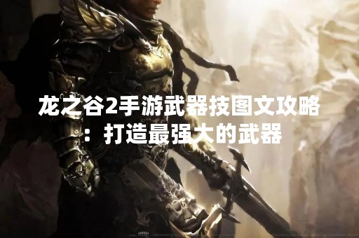 龙之谷2手游武器技图文攻略：打造最强大的武器