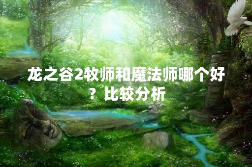 龙之谷2牧师和魔法师哪个好？比较分析