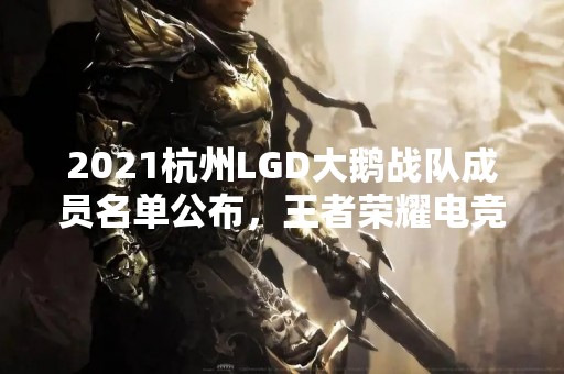 2021杭州LGD大鹅战队成员名单公布，王者荣耀电竞圈再添新面孔