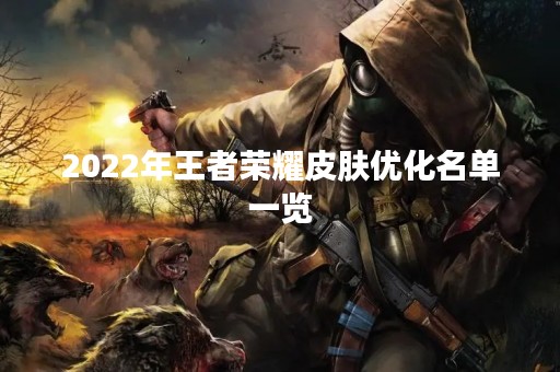 2022年王者荣耀皮肤优化名单一览