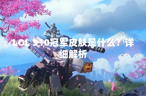LOL S10冠军皮肤是什么？详细解析
